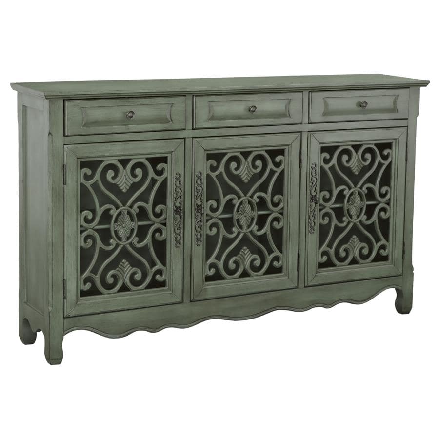 3-door Accent Cabinet Antique Green 