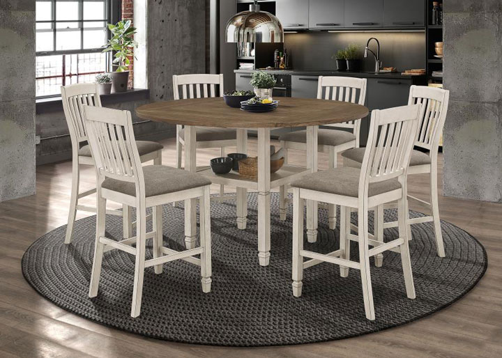 Sarasota 7-piece Dining Set Rustic Cream Pensacola, Florida