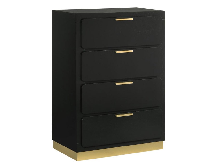 Furniture Pensacola Caraway 4-drawer Bedroom Chest Black