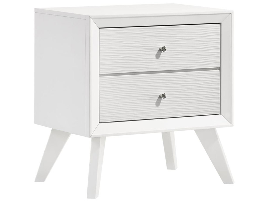 The Janelle 2-drawer Nightstand in White