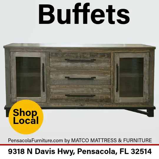 Sophisticated dining room buffets and sideboards for sale at Matco Mattress & Furniture in Pensacola, FL