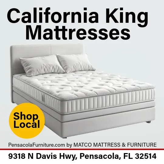Luxurious California King mattresses for sale at Matco Mattress & Furniture in Pensacola, FL