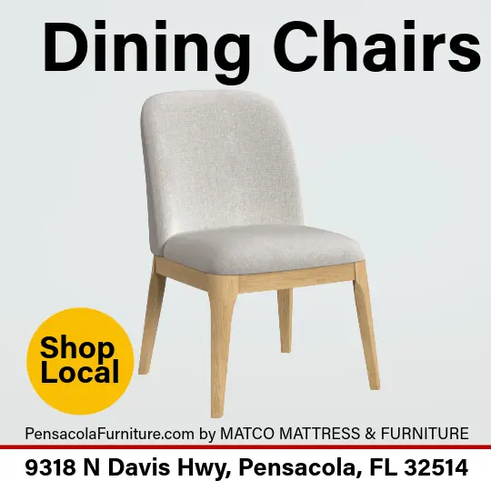 Comfortable and stylish dining chairs for sale at Matco Mattress & Furniture in Pensacola, FL