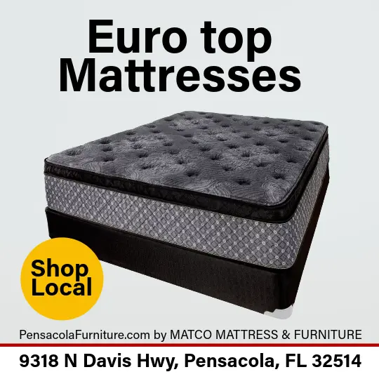 High-quality, durable Euro top mattresses for sale at Matco Mattress & Furniture in Pensacola, FL