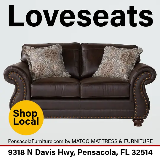 Stylish and comfortable loveseats available at Matco Mattress & Furniture in Pensacola, FL