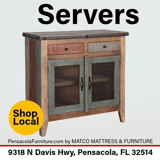 Elegant dining servers and sideboards at Matco Mattress & Furniture in Pensacola, FL