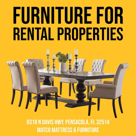 Furniture for rental properties in Pensacola, Florida